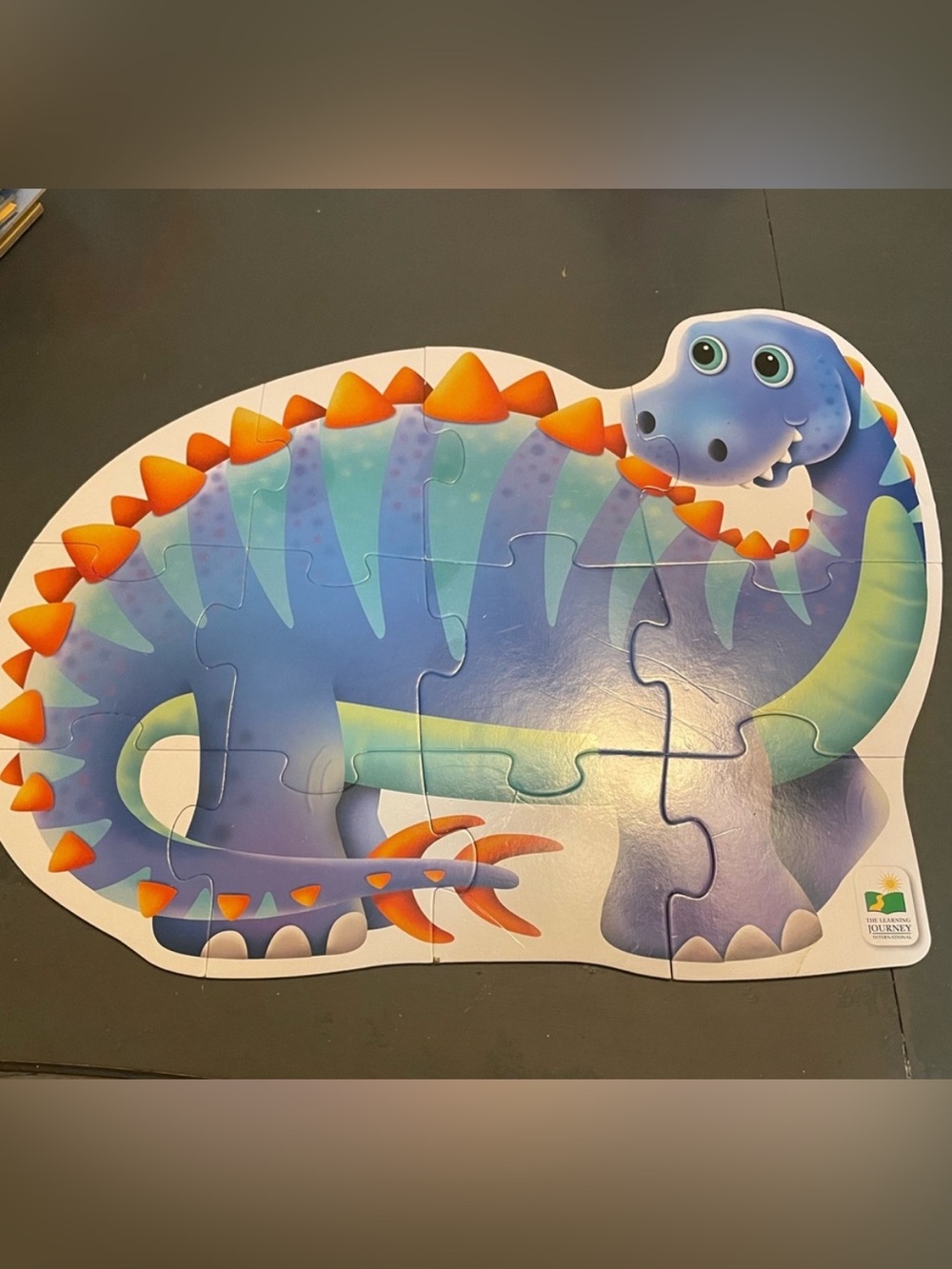 Floor Puzzle Blue Dinosaur Puzzle 12 pieces